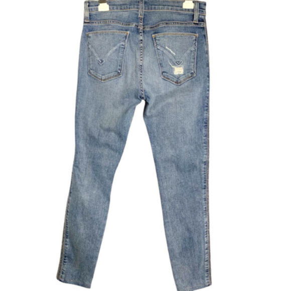Hudson Nico Midrise Ankle Skinny Jeans with Side Stud Detailing Size 27 - Picture 2 of 8